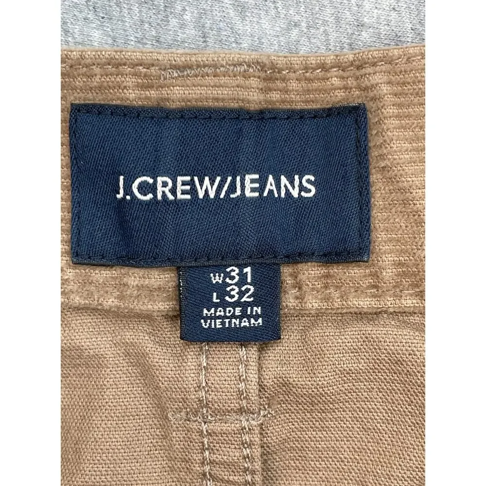 J Crew Pants Mens 31 x 32 Brown‎ Cotton Stretch Corduroy 1040 Athletic